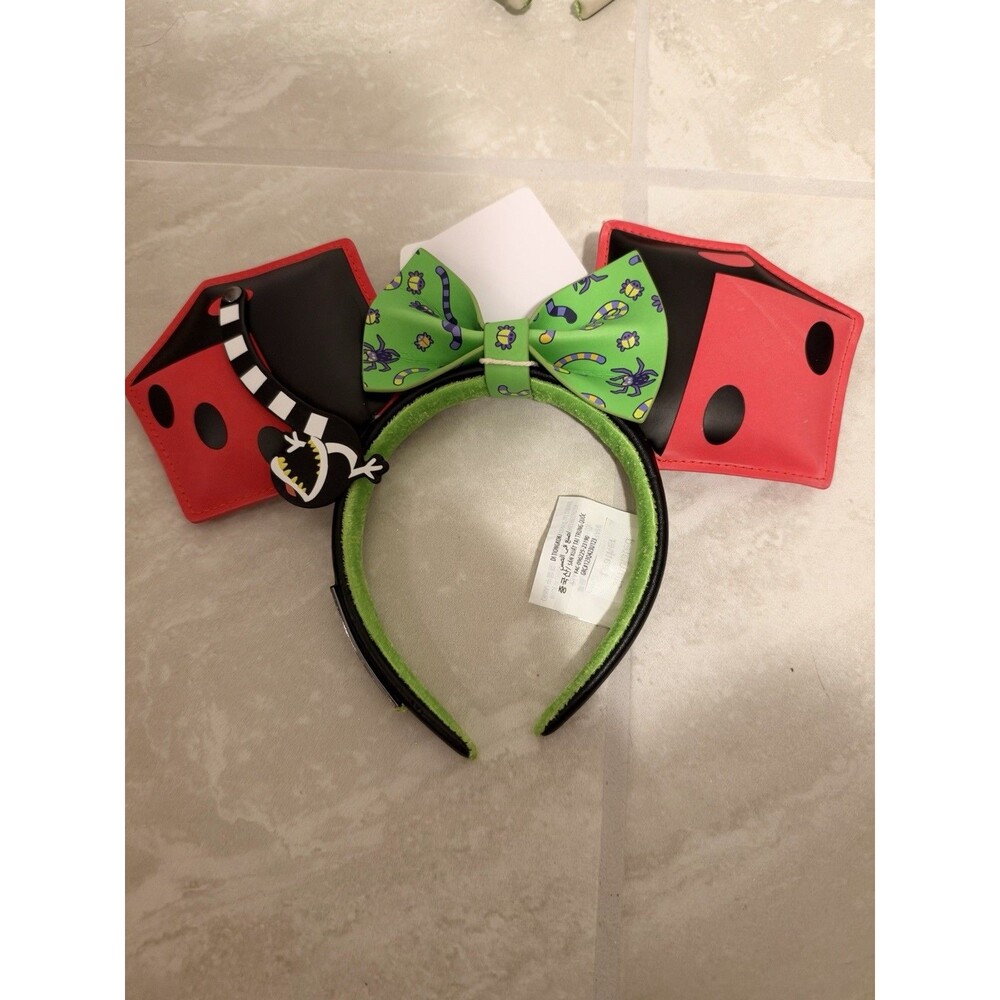 Loungefly Disney Oogie Boogie Bash 2023 Ear Headband Green Bow Red Dice